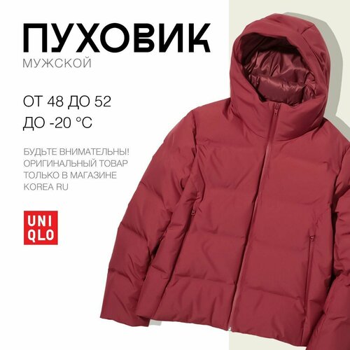 фото Пуховик uniqlo, размер l, красный