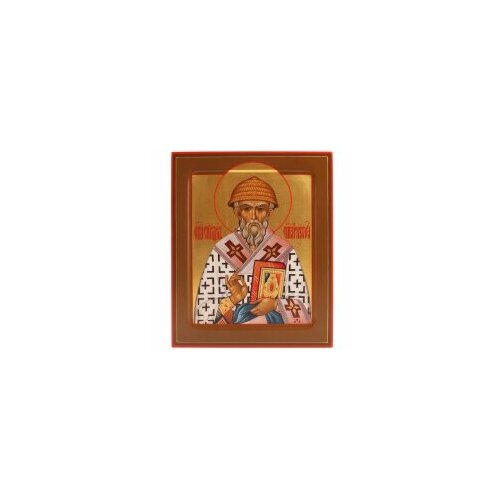Икона 17х21 Спиридон Тримифунский, письмо, темпера, золочение #165828