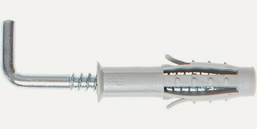 Изображение товара Дюбель с Г-образным крючком STARFIX SMZ1-95297-2 10х50 мм 2 шт в зип-локе