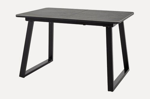 Изображение товара Стол обеденный раздвижной Hoff Dorn, 120(160)х78х80 см, цвет керамика серая, чёрный