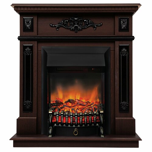 Электрокамин RealFlame LILIAN R STD/EUG DN-F817 с очагом Fobos Lux Black электрокамин realflame lilian dn с очагом majestic lux bl s