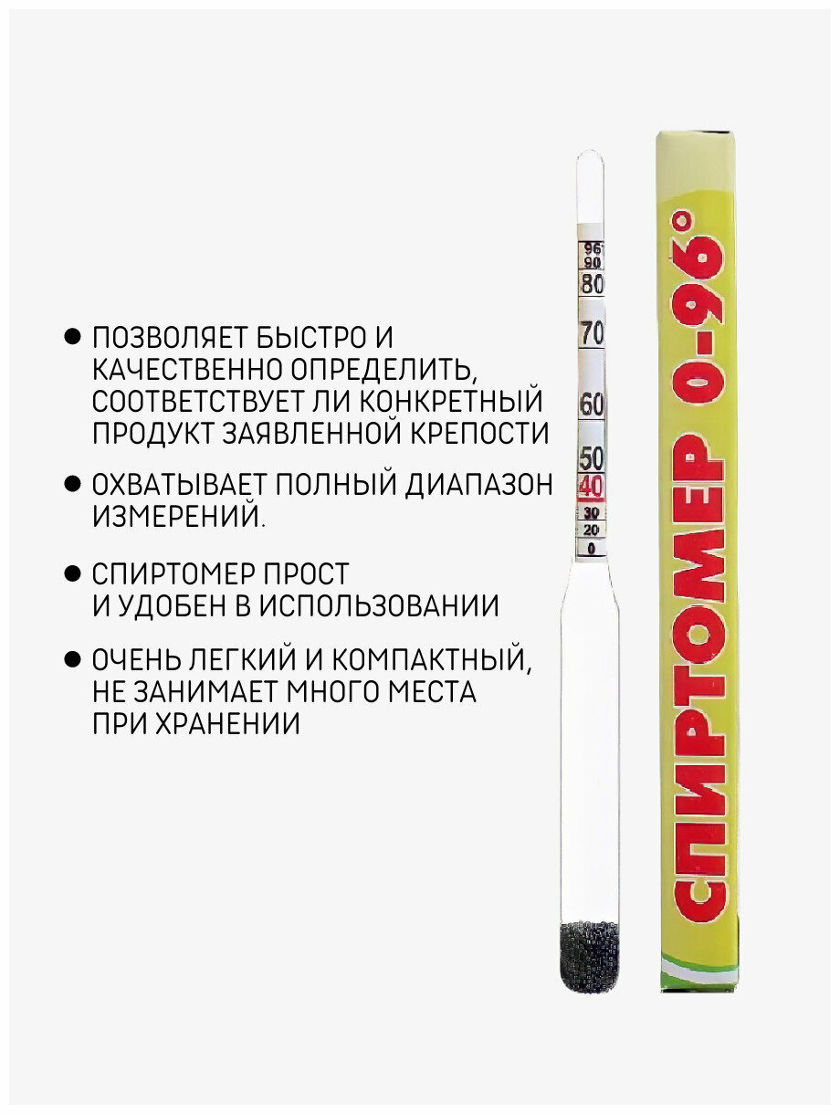 Спиртометр бытовой (0-96 ) 5шт — фото 1