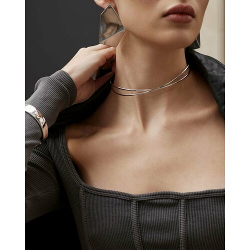 Чокер, серебряный