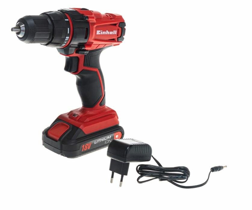 Дрель аккумуляторная Einhell TC-CD 18-2Li 18В Li 1_5Ач 38Hм 10мм 1 аккумулятор коробка