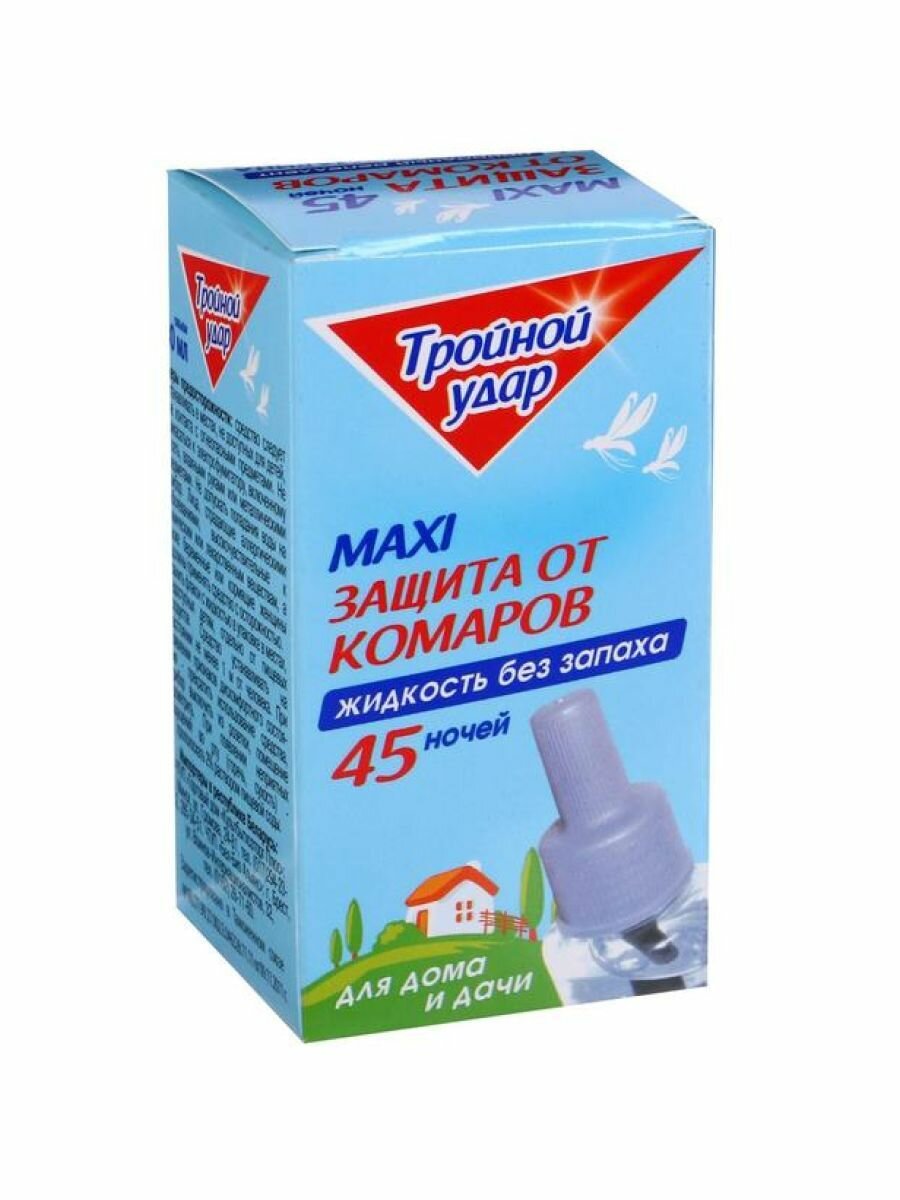 Жидкость для фумигатора Домовой Прошка Тройной удар MAXI защита от комаров
