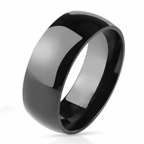 Кольцо обручальное, размер 21.5, черный