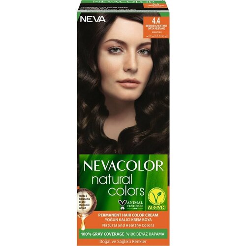 Крем-краска для волос Nevacolor Natural Colors № 4.4 Каштан х1шт крем краска для волос nevacolor natural colors 12 интенсивный натуральный суперосветляющий х1шт