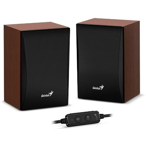 Колонки Genius SP-HF380BT, wood, 3Вт, Bluetoot (31730034402) коричневый, черный