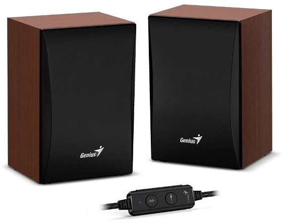 Колонки Genius SP-HF380BT, wood, 3Вт, Bluetoot (31730034402)