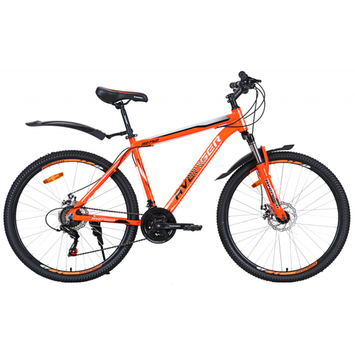 Велосипед 27.5 AVENGER A275D (DISK) (ALU рама) (21-ск.) оранжевый/неоновый/серый (рама 19)