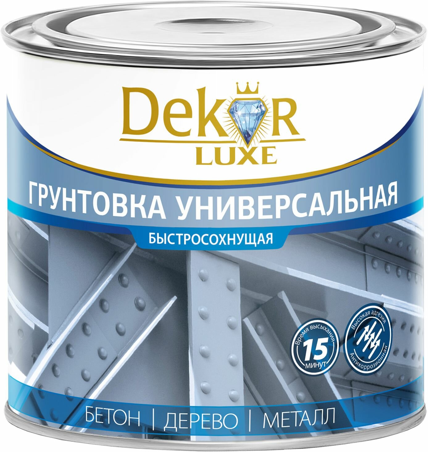 Грунтовка универсальная быстросохнущая DEKOR коричневая 1,9 кг