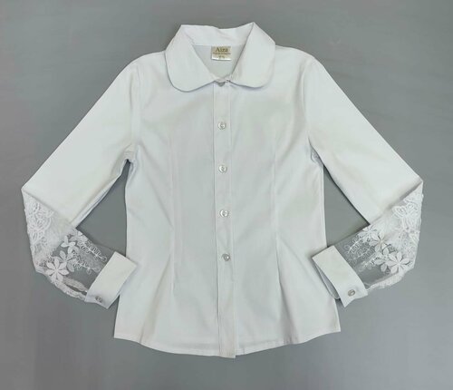 Школьная блуза, размер 116, белый