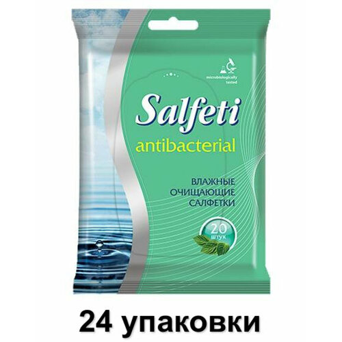 salfeti салфетки влажные антибактериальные 20 шт 6 уп SALFETI Салфетки влажные Антибактериальные, 20 шт, 24 уп