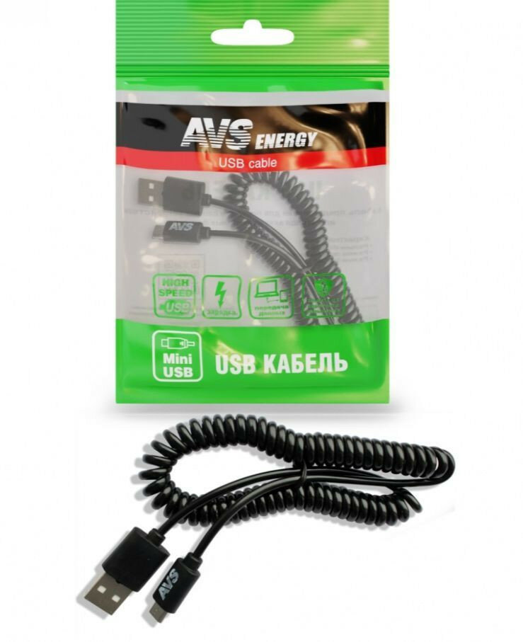 Кабель (AVS MN-32 mini USB (2м, витой))