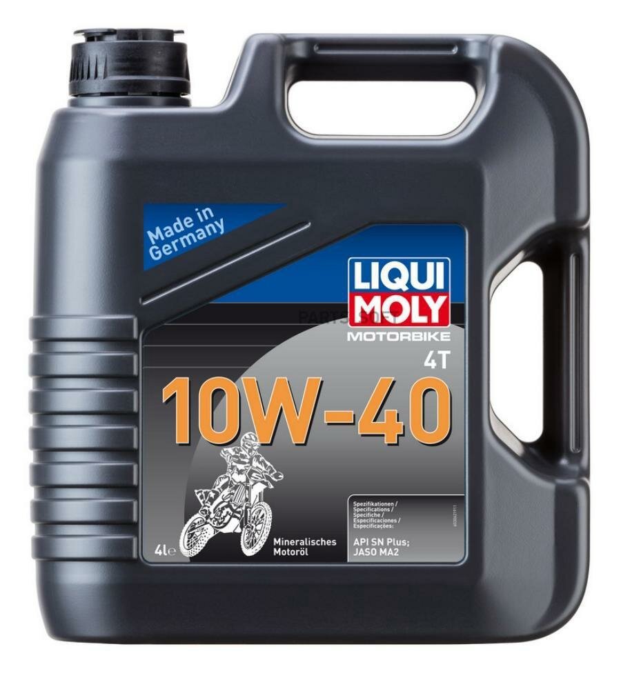 LiquiMoly 10W40 Motorbike 4T Basic Offroad (4L)_масло моторное! для мотоц. минер.\API SL, JASO MA2 LIQUI MOLY / арт. 3062 - (1 шт)