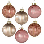 Koopman Набор стеклянных шаров Pink Glance 8 см, 6 шт ABR707240 - изображение