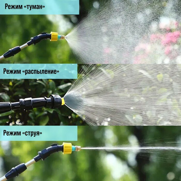 Изображение Опрыскиватель аккумуляторный тундра, 4 В, 2.4 Ач, 5 л, 0.8 л/мин, 1 насадка, Type-C