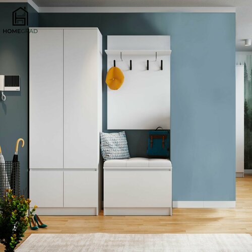 Комплект прихожей Homegrad Menks со шкафом белый 23753₽