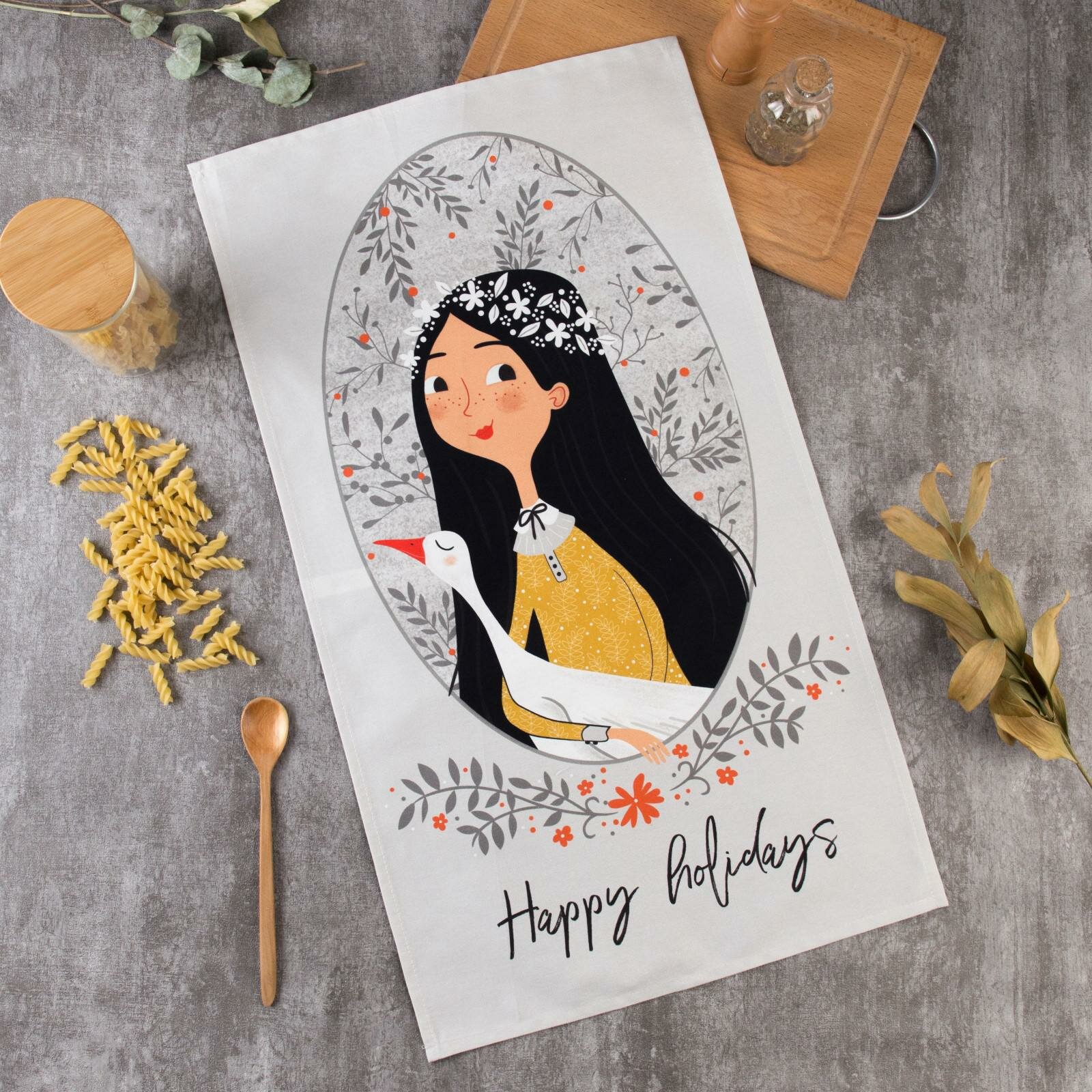 Полотенце пасхальное Этель "Happy holidays" 40х73 см, 100% хлопок, саржа 190 гр/м2