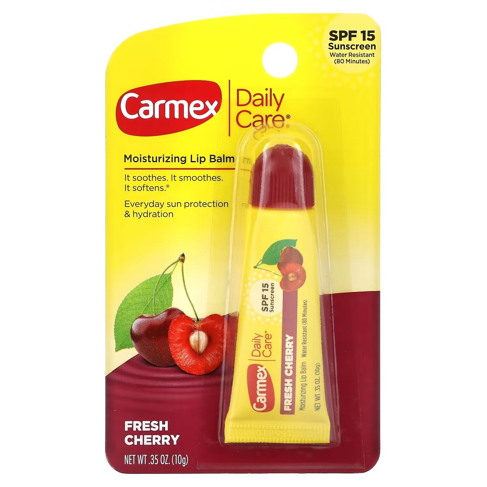 Бальзам для губ Carmex вишня SPF 15 в тубе, 10 г