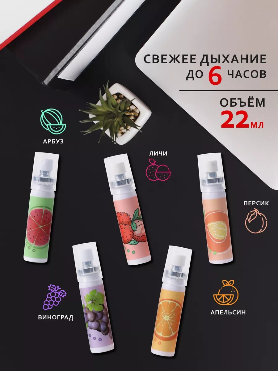 Картинки Освежающий спрей от запаха для полости рта со вкусом