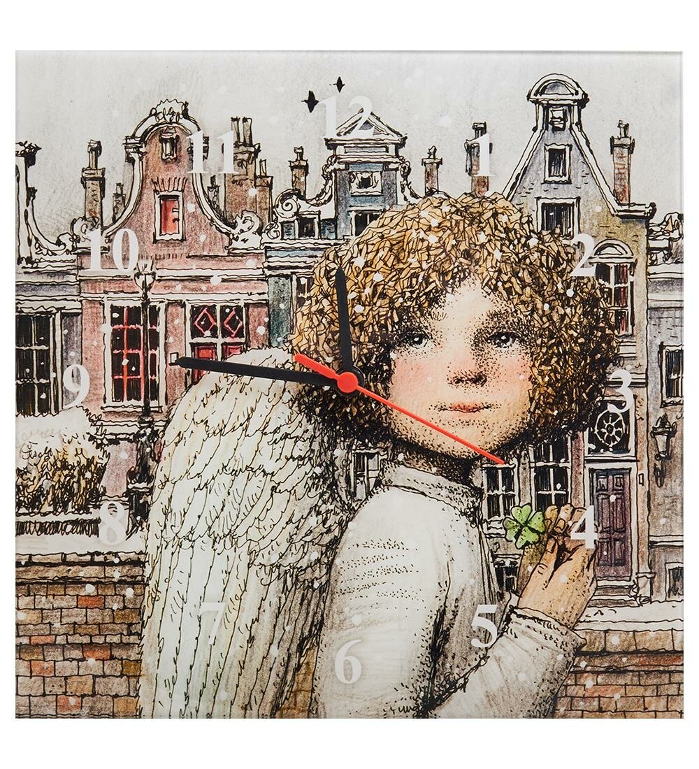 Часы Ангел удачи 30х30 (А. Наливкина) A2177996 Artangels Стекло