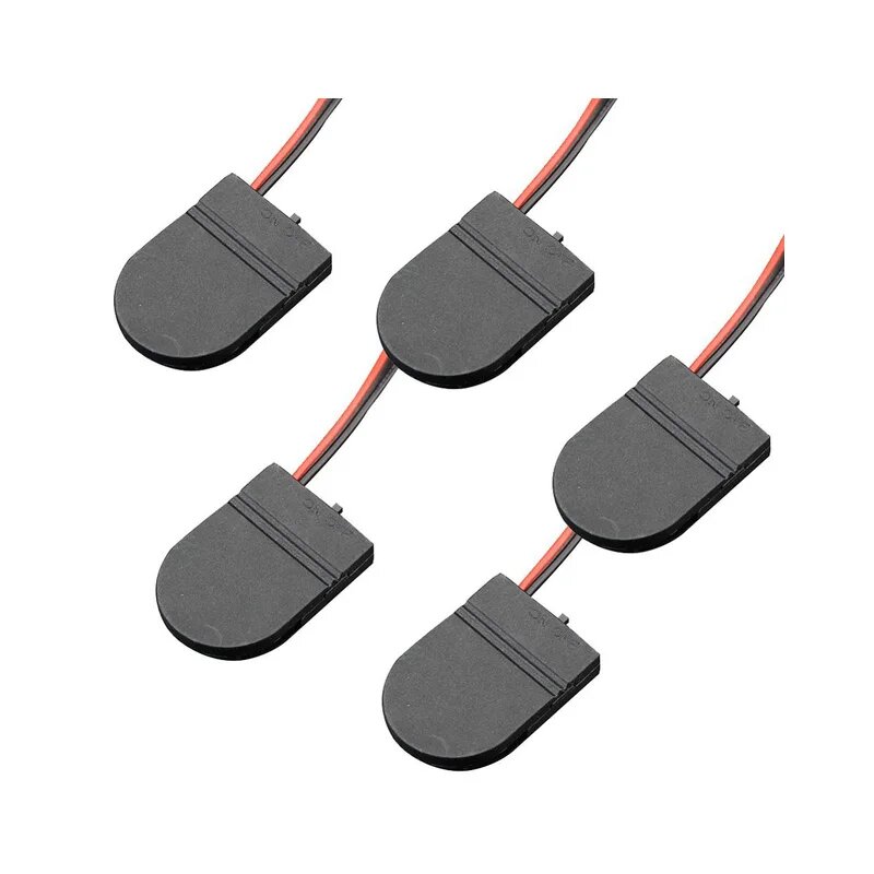 Ящик для хранения батарей REEKART черного цвета для CR2032, 5PCS Black