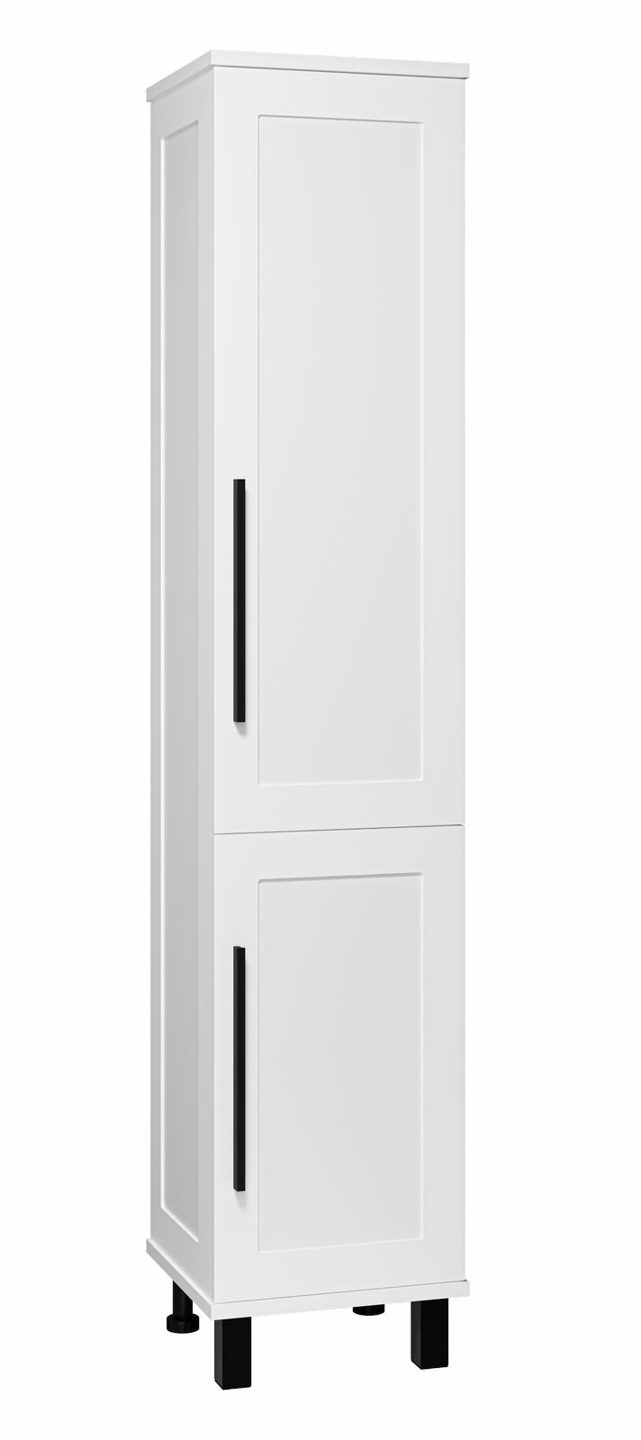 Шкаф - пенал Misty Модерн 35 с бельевой корзиной универсальный правый