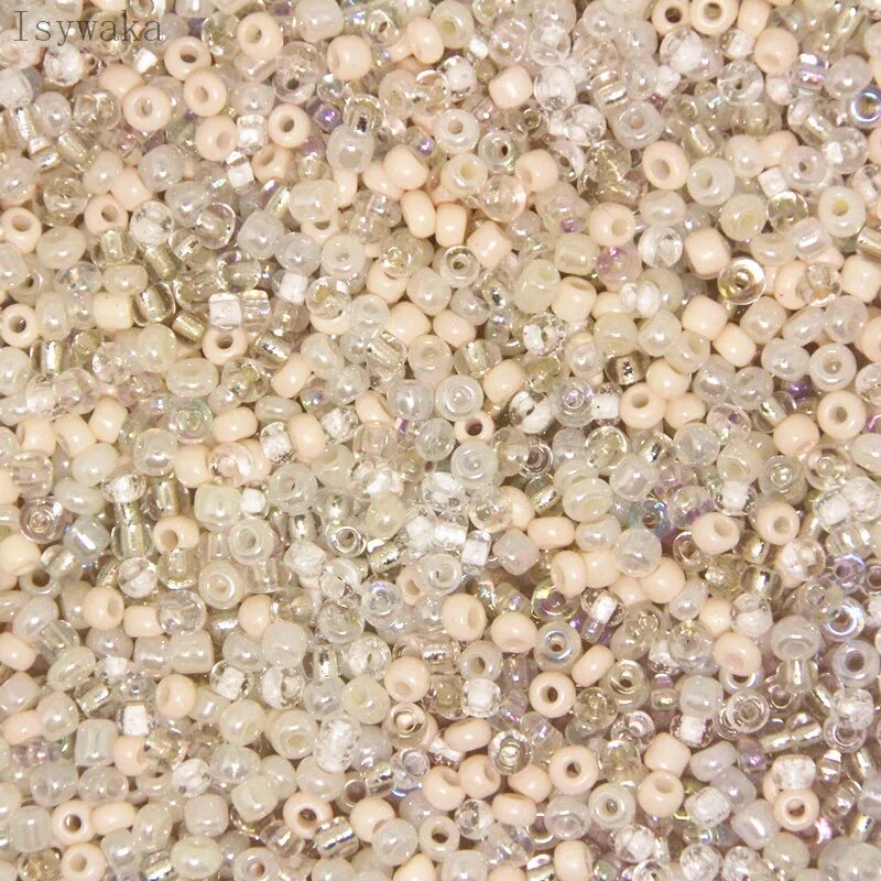 Стеклянные бусины с отверстиями для изготовления украшений 2-4 мм 100-800 шт цвета в ассортименте white multicolor 2mm 800pcs