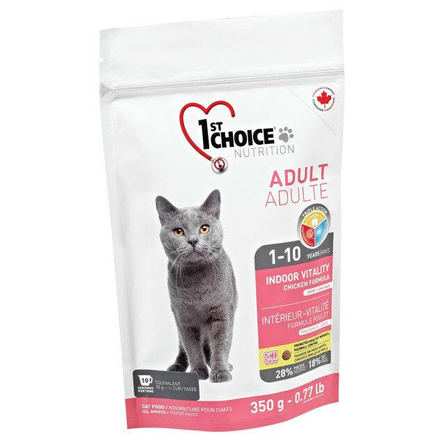 Корм для кошек 1st CHOICE Vitality цыплёнок для домашних 350гр