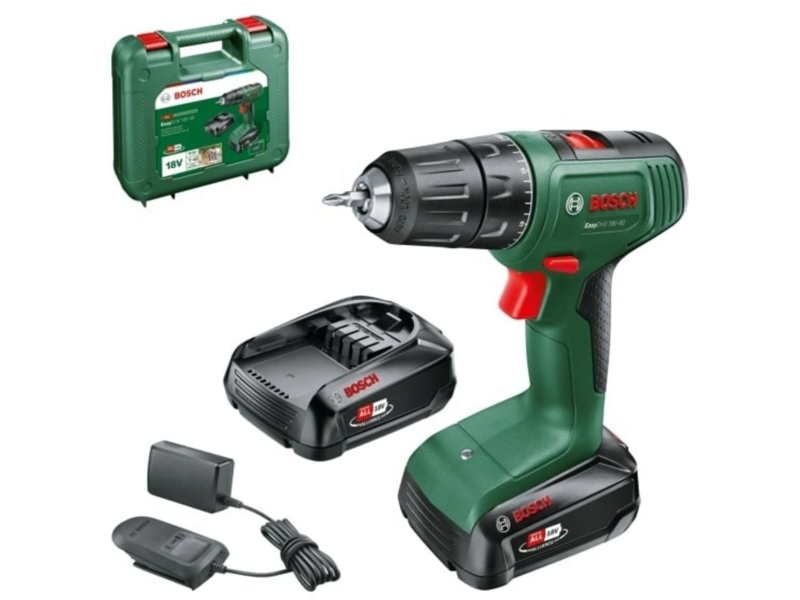Дрель-шуруповерт Bosch Easydrill 18V-40 1200вт аккум. патрон: быстрозажимной (кейс в комплекте) (06039D8002)