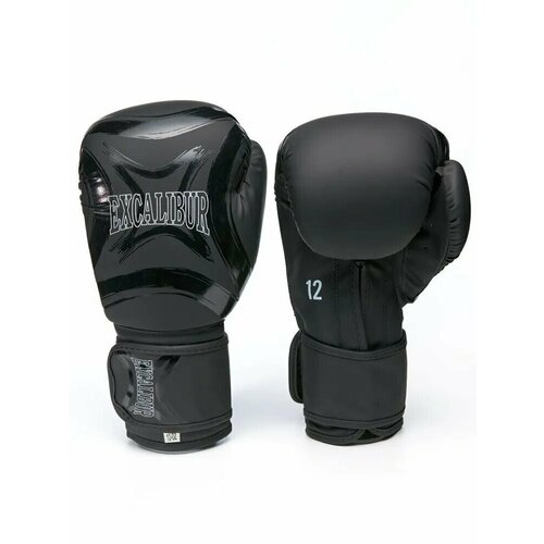 Перчатки боксерские Excalibur 8046/01 Black/White PU 12 унций