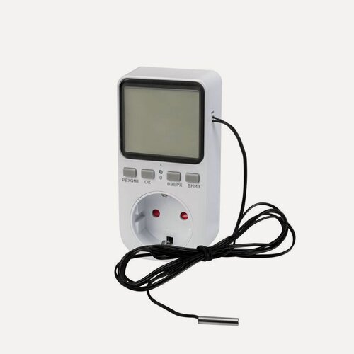 Изображение товара Терморегулятор цифровой 16А-01 в розетку, белый REXANT