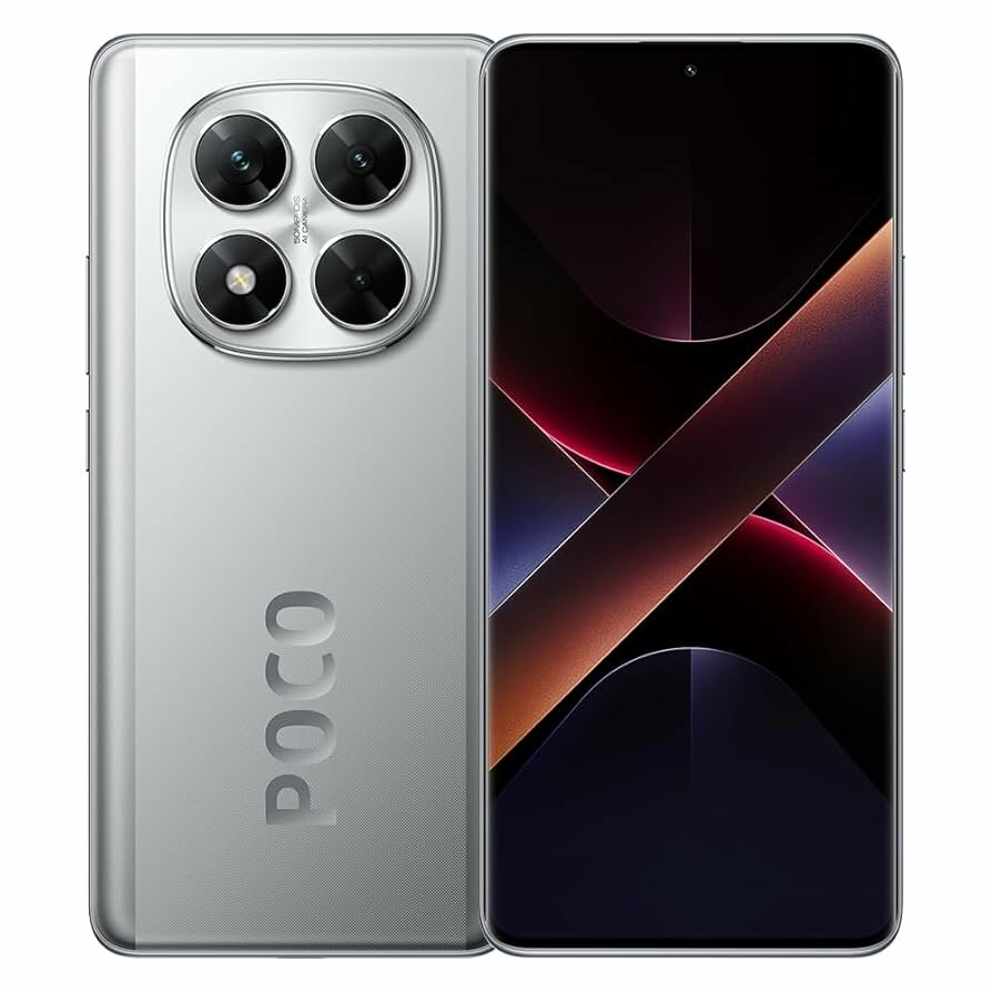 Смартфон Xiaomi Poco X7 5G, 8GB+256GB Silver, 6.67" AMOLED 120Hz дисплей, 5110 мА/ч