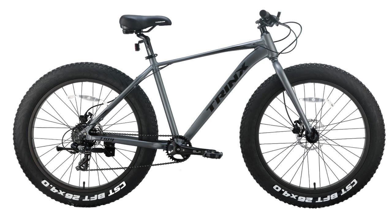 TRINX Велосипед фэтбайк TRINX T109 (рама 19 matt gray black)