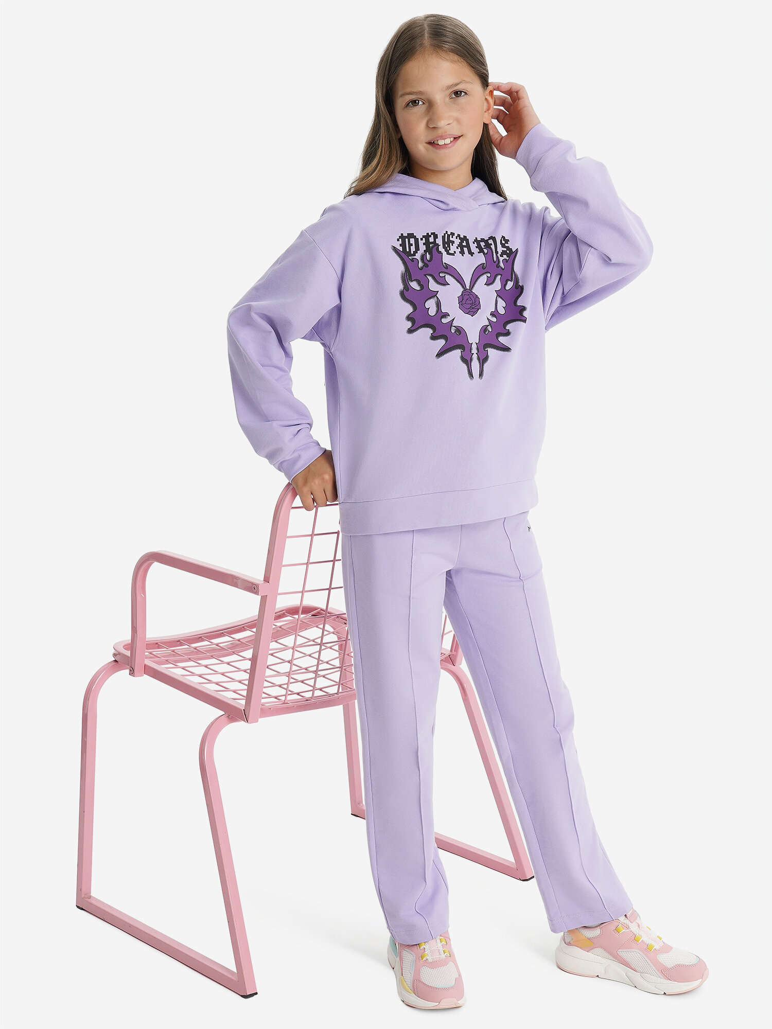 Худи Demix, размер 158-164, лавандовый — фото 1