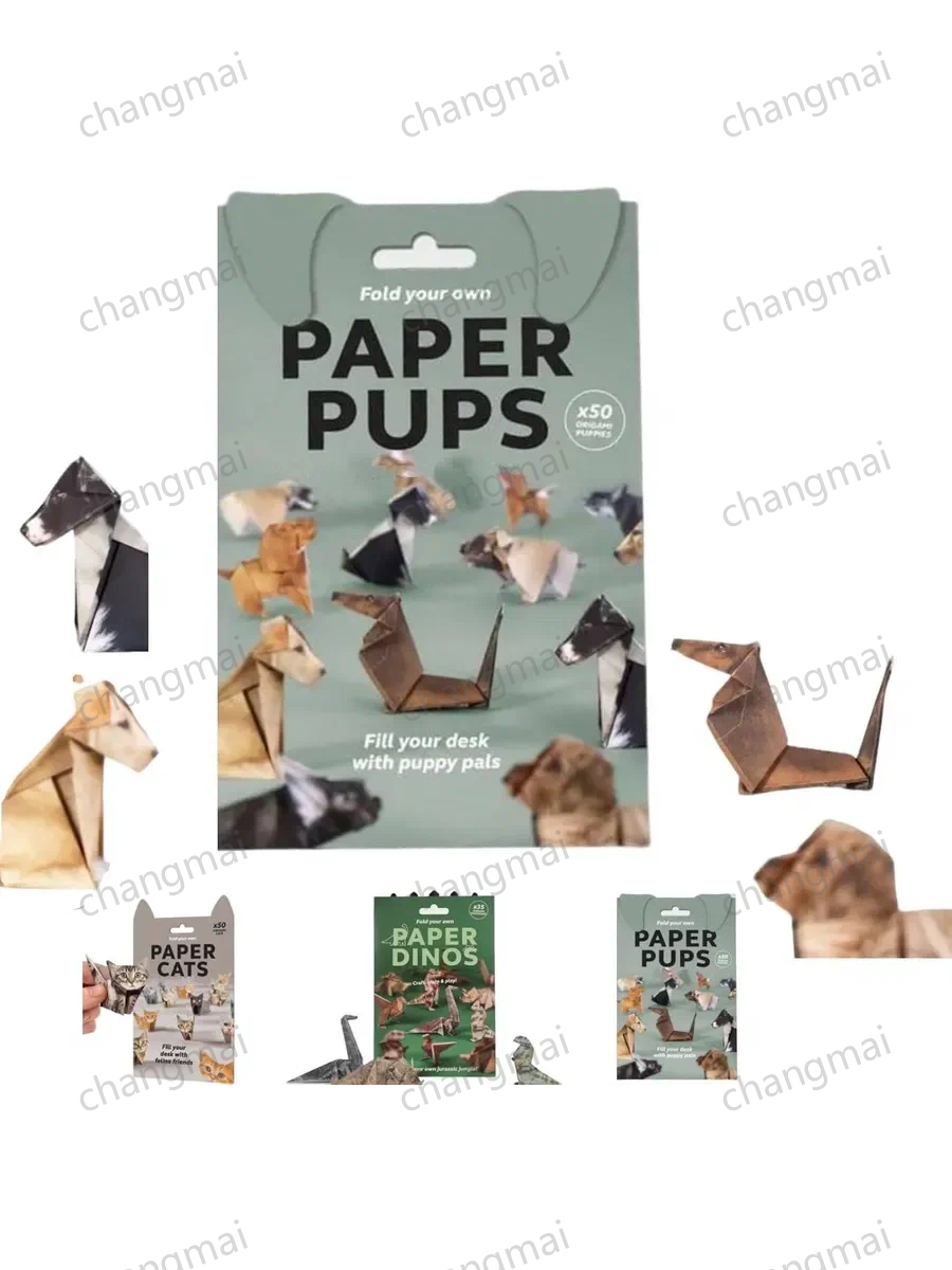 Набор для изготовления 3D-оригами в виде животных 50 штук