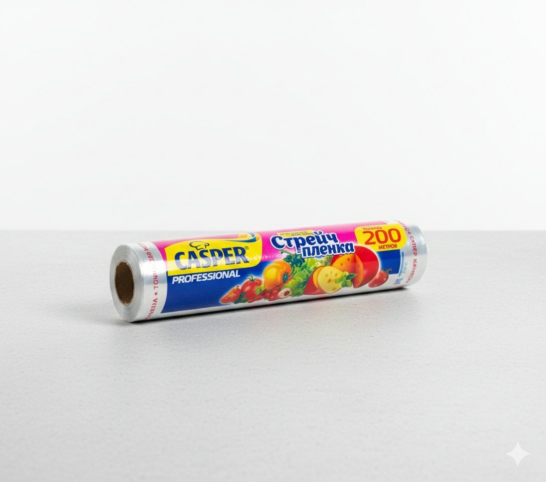 Стрейч-плёнка Casper Professional XIN YA WRAP, пищевая, для заморозки и хранения, 200 м