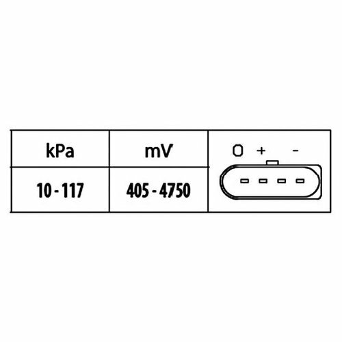 Датчик давления воздуха Hella 6PP009400541 для VW Jetta III, NEW BEETLE 1Y7, NEW BEETLE 9C1 1C1