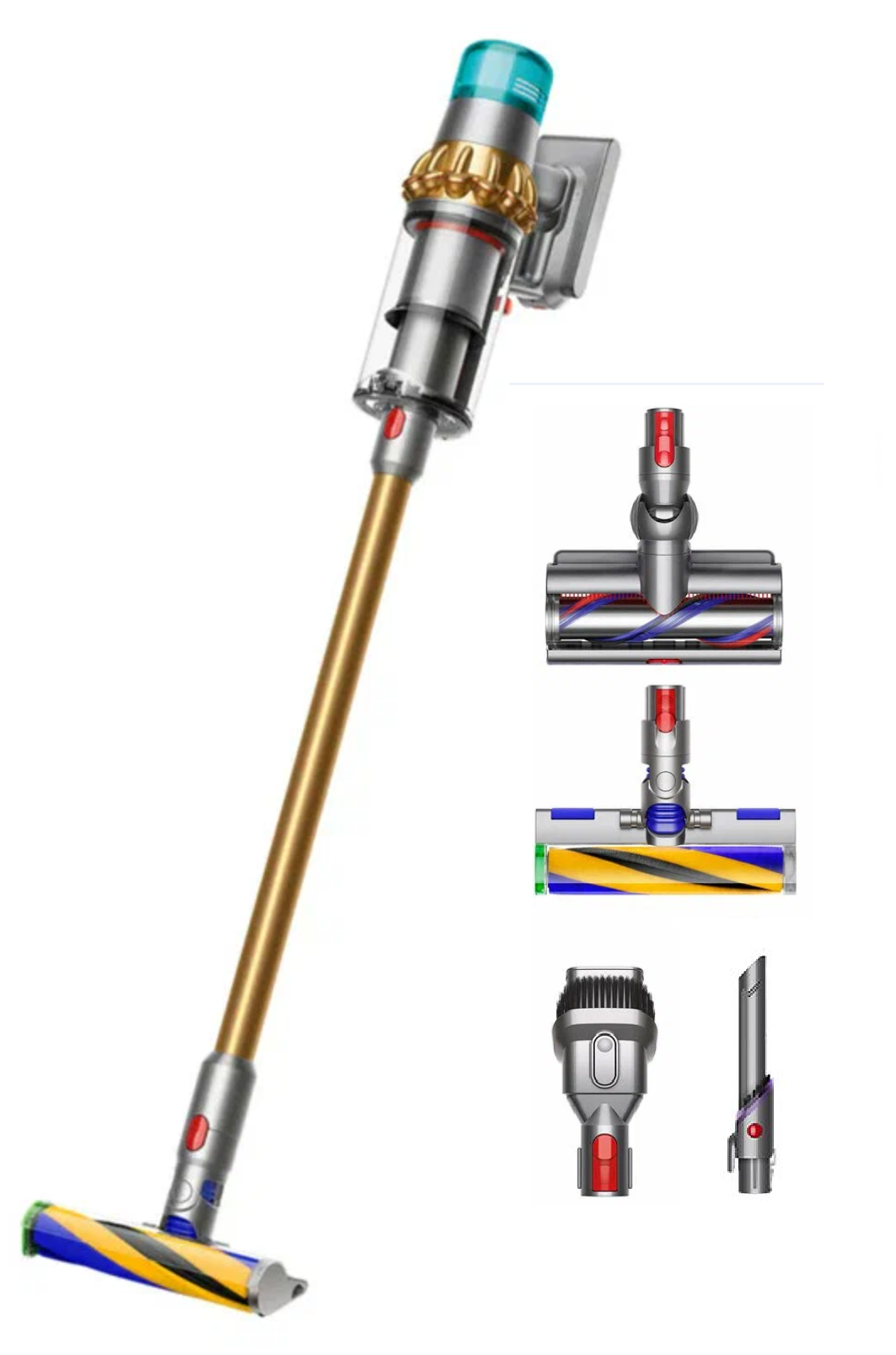 Пылесос Dyson V15 Detect absolute gold (SV47) UK, gold/gold