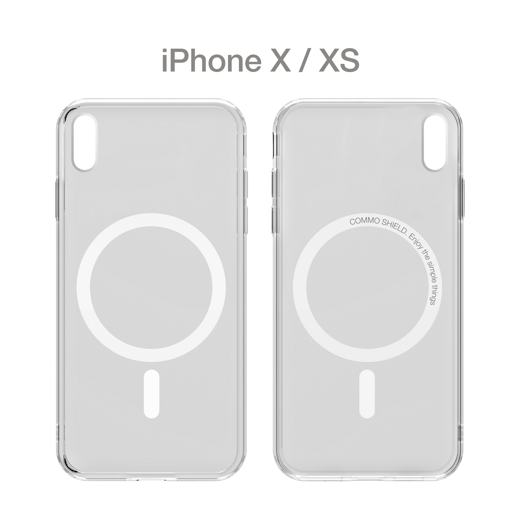 Прозрачный чехол COMMO Shield Case для iPhone X/Xs с поддержкой беспроводной зарядки, Clear