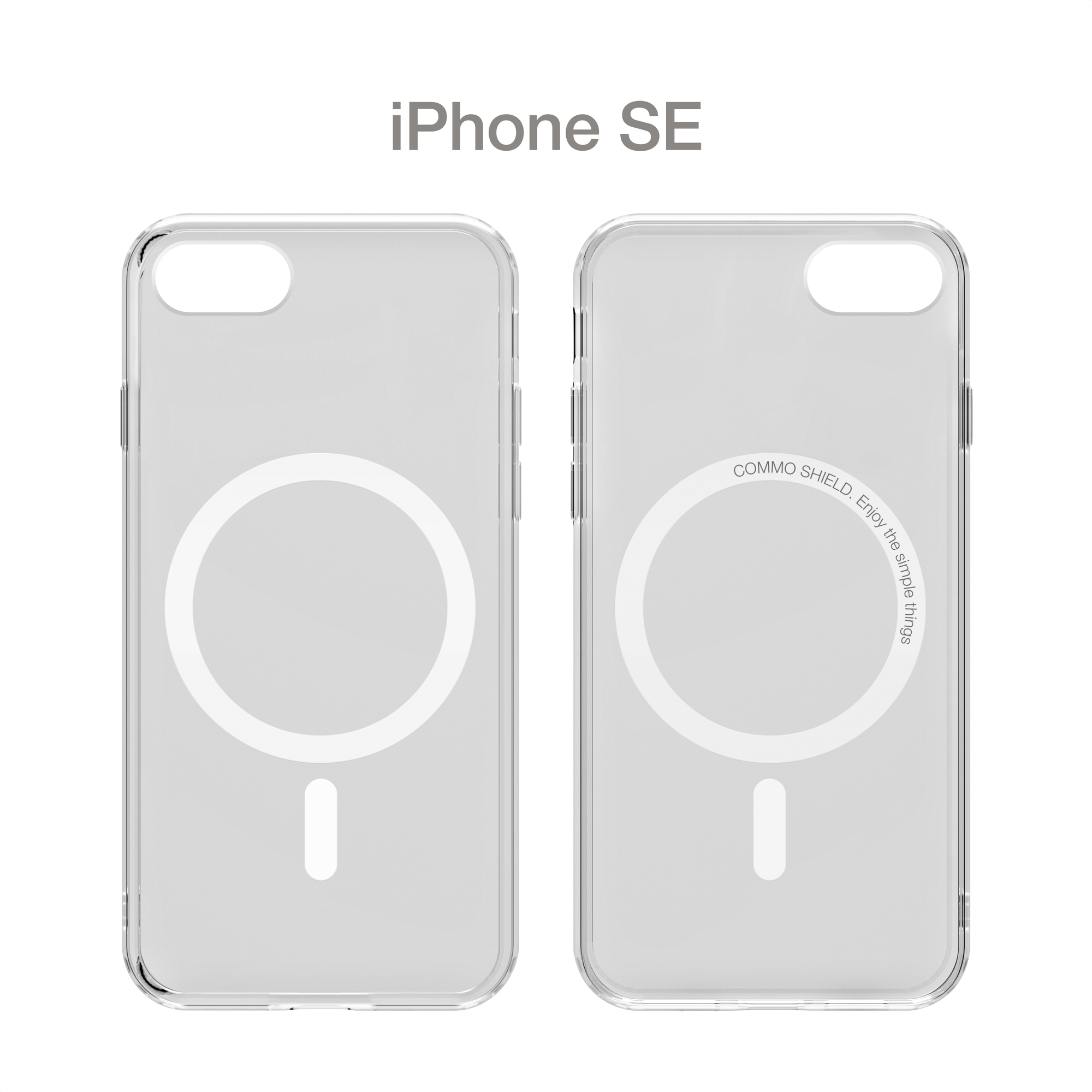 Силиконовый чехол COMMO Shield Case для Apple iPhone SE 2021/22 с с поддержкой беспроводной зарядки, Clear