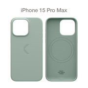 Силиконовый чехол COMMO Shield Case для iPhone 15 Pro Max, с поддержкой беспроводной зарядки, Commo Gray