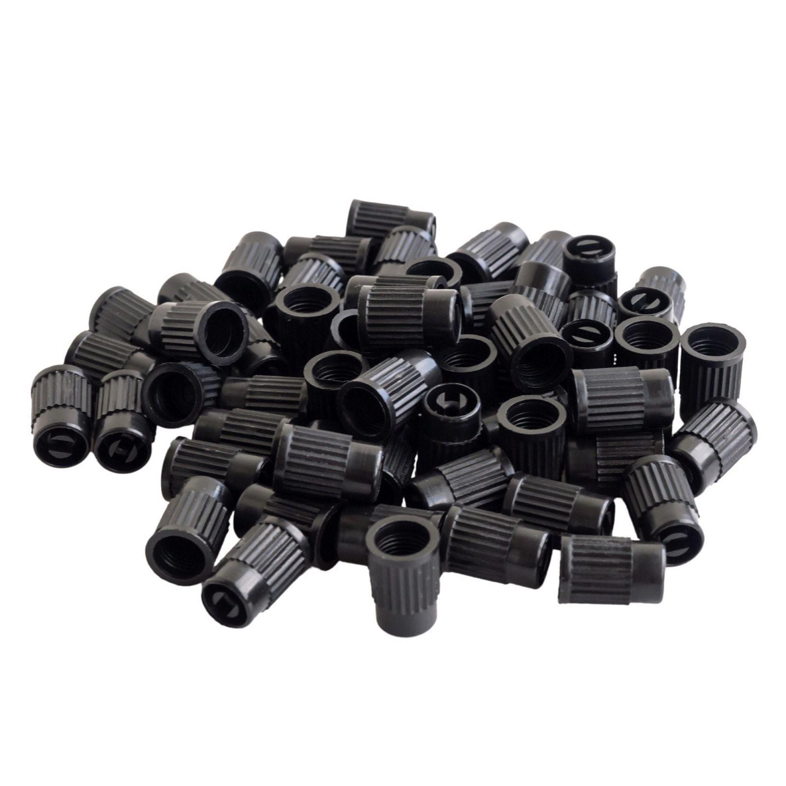 Колпачки на шинный вентиль черные пластик AVC-60-02 (60 шт.) AVC-60-02