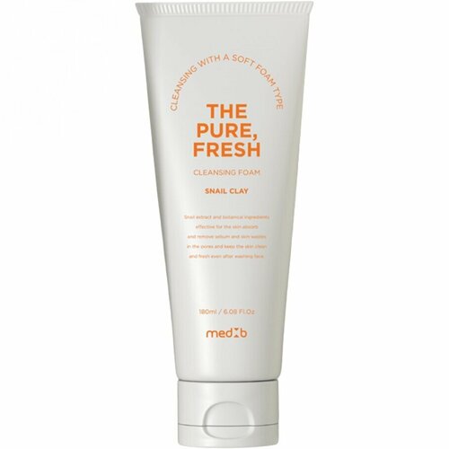 MEDB The pure, Fresh cleansing foam [Snail Clay] Освежающая очищающая пенка для умывания с муцином улитки и белой глиной