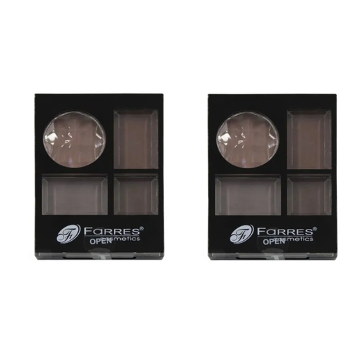 Farres cosmetic Тени для век четырехцветные №1 кофе, матовые