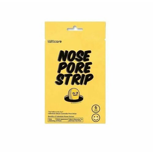 Lattcare Полоски очищающие для носа с календулой Nose Pore Strip, 6 шт lattcare полоски очищающие для носа с календулой nose pore strip 6 шт