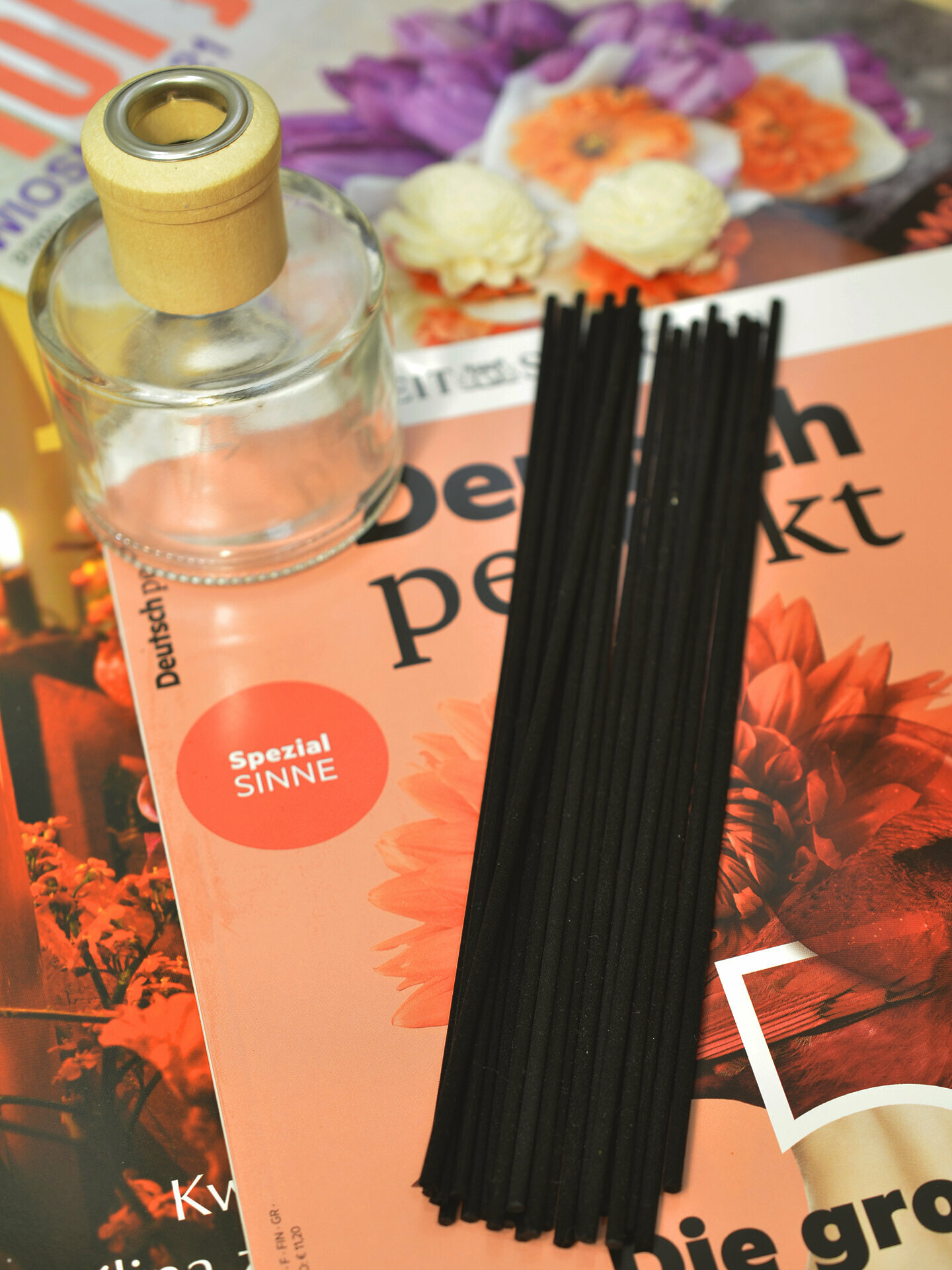 фото Палочки для ароматического диффузора из фибрового волокна 10шт. 22см. Цвет: Черный.