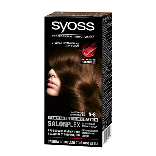 SYOSS Color Краска для волос 4-8 Каштановый шоколадный 115 мл 1 шт syoss color 4 98 теплый каштановый 115 мл