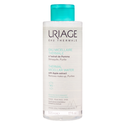 Uriage Thermal Micellar Water мицеллярная очищающая для жирной и комбинированной кожи с экстрактом Яблока 500 мл 1 шт